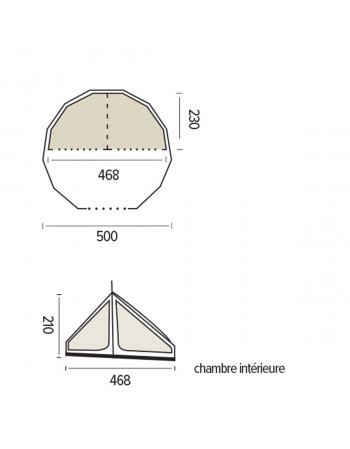 Chambre intérieure Tente tipi camping - Gobi 10