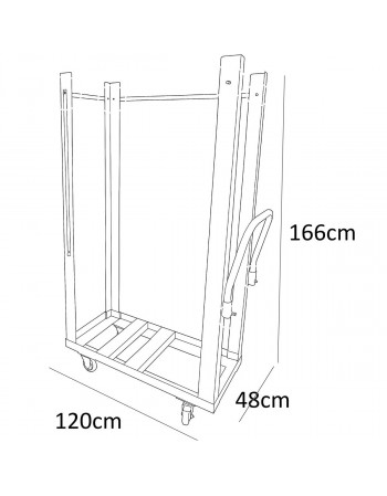 Chariot 50 chaises pliantes Vesta