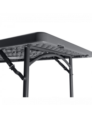 Table rectangulaire pliante polyéthylène 122 x 76 cm - Gris