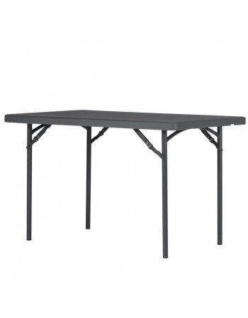 Table rectangulaire pliante polyéthylène 122 x 76 cm - Gris