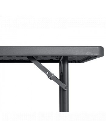 Table rectangulaire pliante polyéthylène 152 x 76 cm - Gris