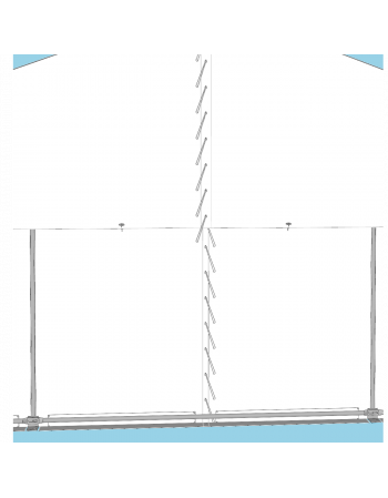 Mur Pignon Central 3,30m plein Blanc Super EVOLUTION 10 