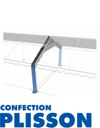 Gouttière pignon 3m avec descente LASER 3