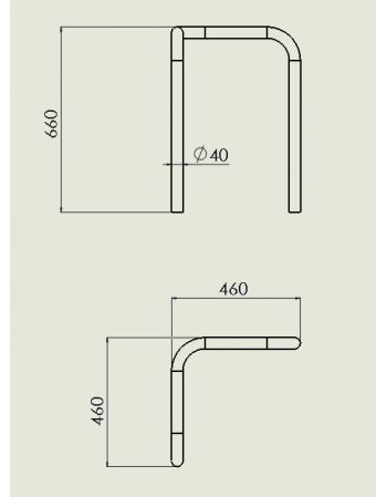 Barrière de protection d'angle pour borne Euro-relais