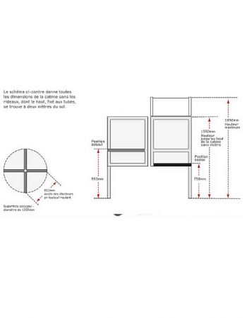 Isoloir modulable 4 postes dont PMR