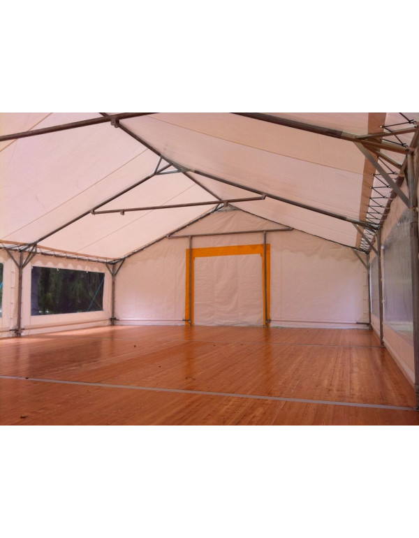 Barnum, tente de réception SUPER PLEIN AIR 8x16 complète - 128 m² - toit blanc
