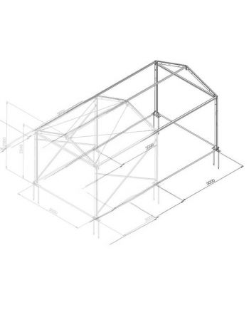 Armature Chapiteau Alu 3 - Evolution S - Travée supplémentaire