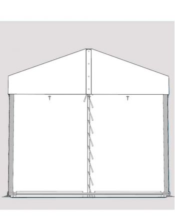 Mur pignon 3,10m blanc Chapiteau Alu 3 - Evolution