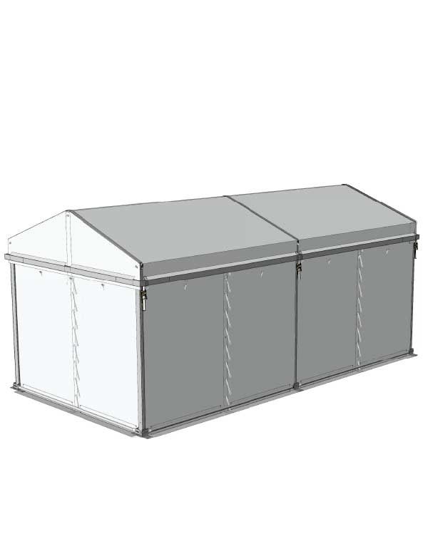 Tente pliante en aluminium 3 x 6 m + sac de transport