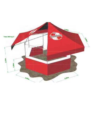 Stand buvette hexagonal
