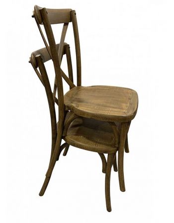 Chaise empilable bistrot Polypropylène - Bois Champêtre