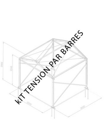 Kit Tension par barresChapiteau Alu 3 - Evolution B - Travée de départ