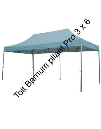 Toit barnum pliant pro 3 x 6 m - Gris