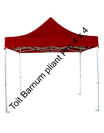 Toit barnum pliant pro rouge 4 x 4 m