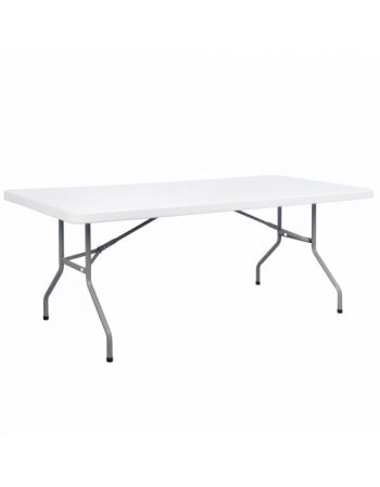 Table rectangulaire pliante polyéthylène 244 x 76 cm - Blanc