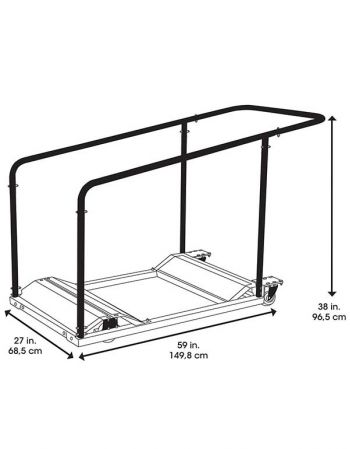 Chariot tables rondes diam. 152