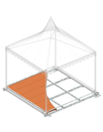 Plancher autoportant Pagode Alu 3x3 m