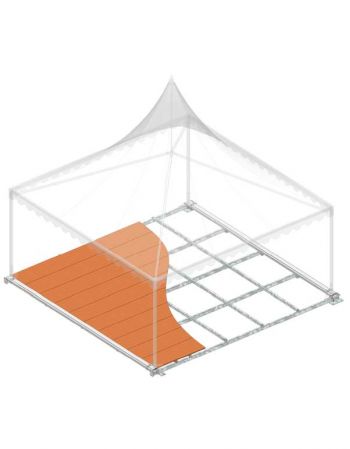 Plancher autoportant Pagode Alu 5x5 m