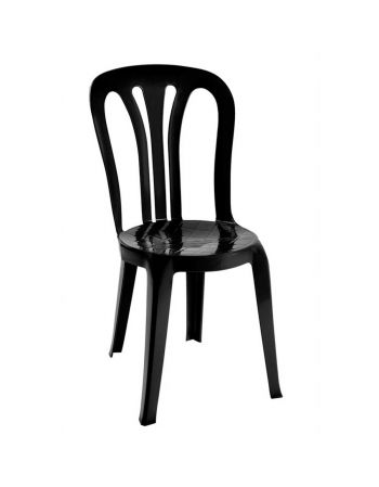Chaise empilable Garrotxa - Noir - matière recyclé