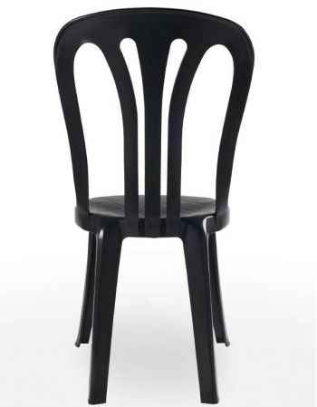 Chaise empilable Garrotxa - Noir - matière recyclé