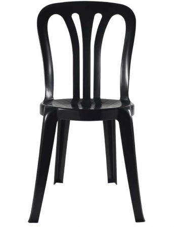 Chaise empilable Garrotxa - Noir - matière recyclé