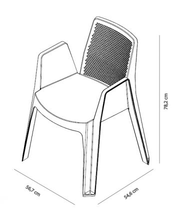 Fauteuil empilable confort +