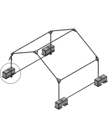 Support de fixation de poids de lestage béton PA vue 2
