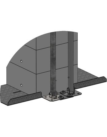 Support de fixation de poids de lestage béton PA fixation 2 tentes vue 1