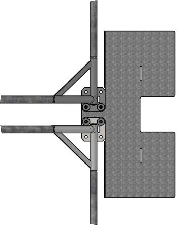 Support de fixation de poids de lestage béton PA fixation 2 tentes vue 2