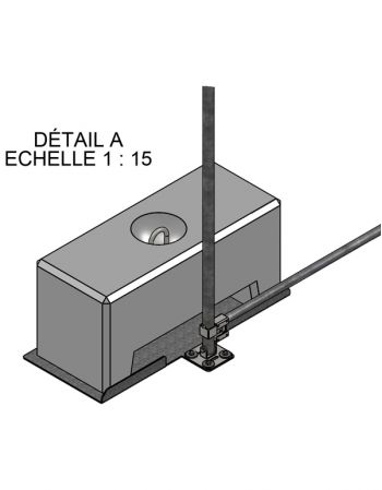 Support de fixation de poids de lestage béton PA vue 1