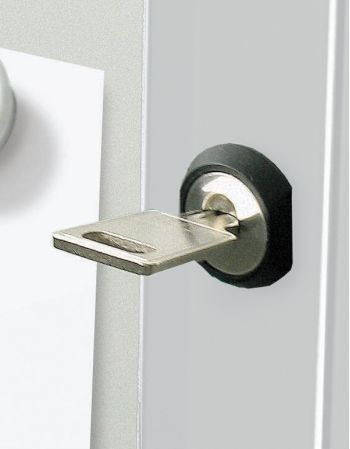 Vitrine 4 A4 sur pieds à sceller - Anodisé-serrures