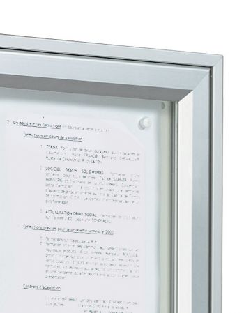Vitrine 4 A4 sur pieds à sceller - Anodisé