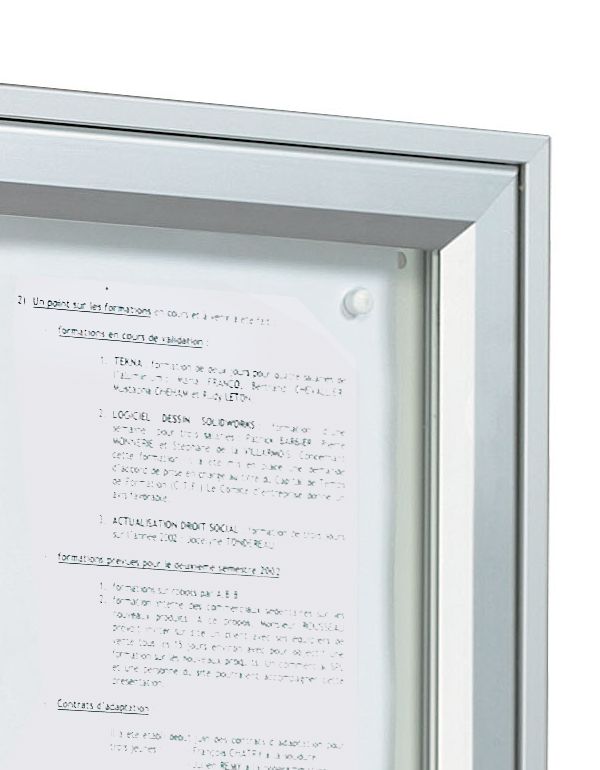 Vitrine 4 A4 sur pieds à sceller - Anodisé Vitrine 4 A4 sur pieds à sceller - Anodisé