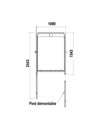 Panneau électoral 1 candidat dimension