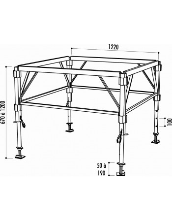 Podium modulable multiplis