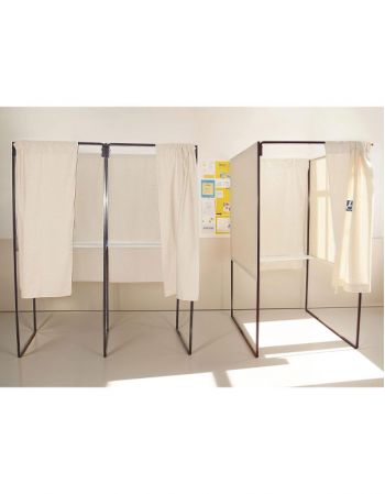 MOB715S-Isoloir initial + MOB716T Isoloir complémentaire + MOB717V-Isoloir pour personnes à mobilité réduite