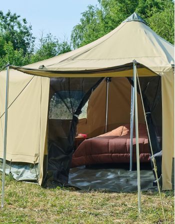 Tente yourte Steppe-auvent-détail