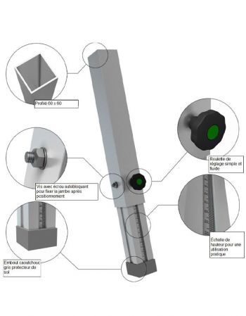 Piétement praticable Quick