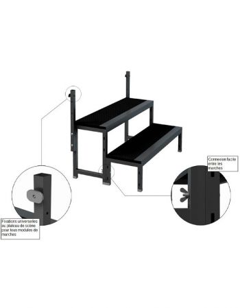 Marche escalier praticable de scène Quick
