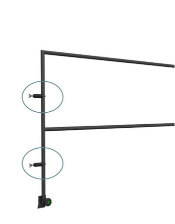 Pièce de jonction garde corps praticable de scène Quick