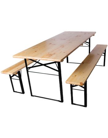 Ensemble brasserie Bavière - Piètement cornière - Noir