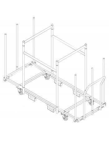 Chariot universel pour tables rectangulaires