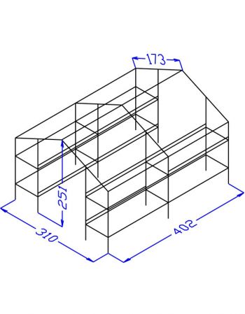 Grande tente dortoir Esterel 8 - plan et dimensions