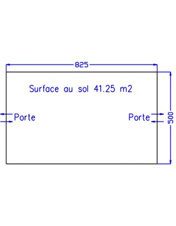 Tente marabout Polyluxe 825 - surface au sol