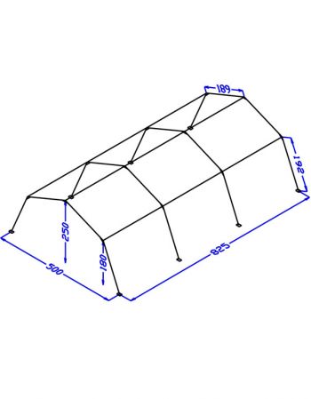 Tente marabout Polyluxe 825 - dimensions