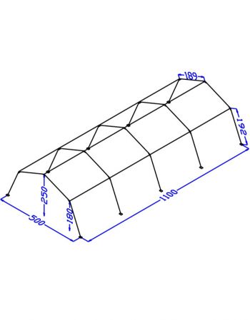 Tente marabout Polyluxe 1100 - dimensions