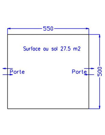 Tente marabout Polyluxe 550 - surface au sol