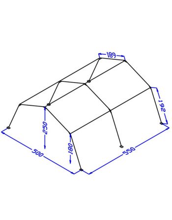 Tente marabout Polyluxe 550 - dimensions
