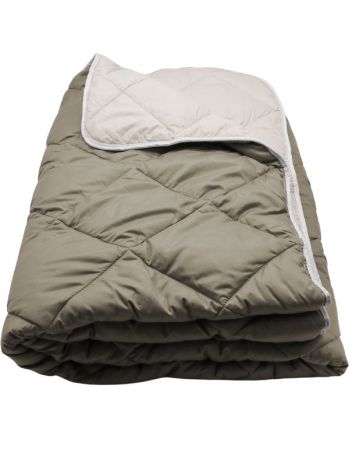 Couette ignifugée en fibres recyclées 250 g/m² - Galet/Taupe