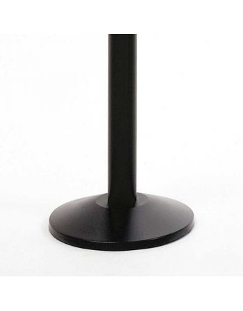 Potelet de guidage à sangle rétractable 2 m pour file d'attente - base époxy noir 